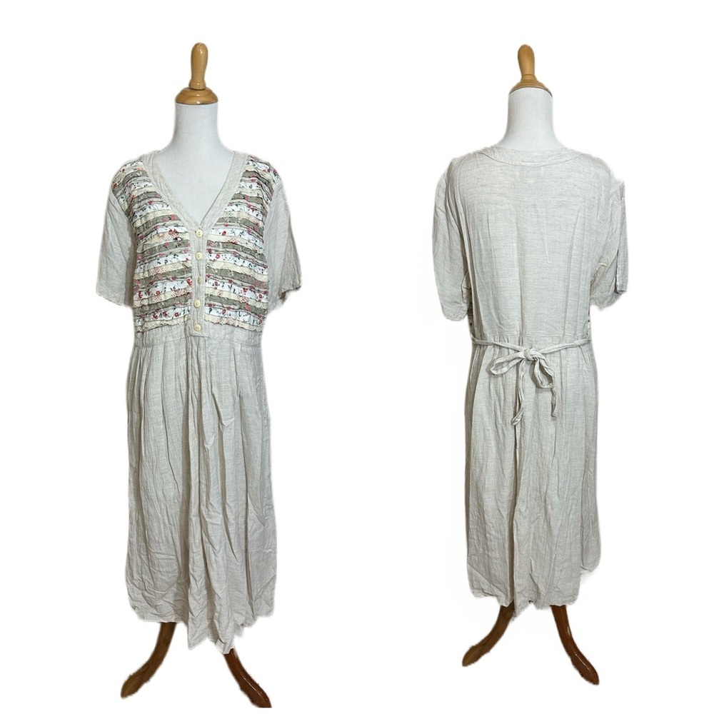 Vtg 90s Country Wear Clothing Company Dress Mixed Print